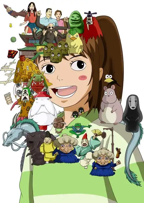 板绘二创动漫人物稿件-宫崎骏千与千寻