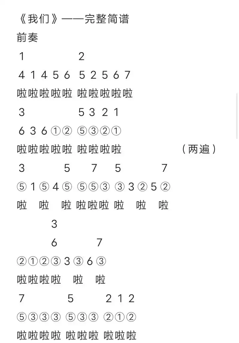 光遇简谱第二百五十三期 #我们 #光遇琴谱 #光遇 - 抖音