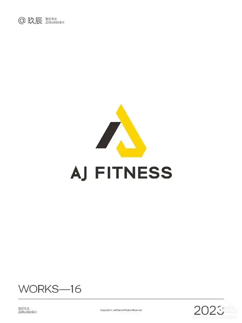 健身品牌logo设计字母a j的融合.健身品牌logo设计 - 抖音