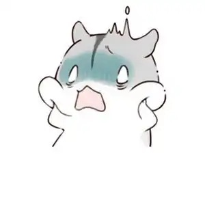 小仓鼠双手托脸惊恐-发表情