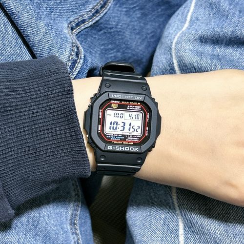 卡西欧g-shock复古小方块电波方形手表男gw-m5610-1 bb rb-4