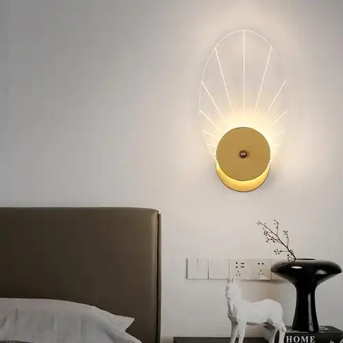 [长虹照明]led卧室床头壁灯轻奢现代简约创意金色灯具个性北欧极简