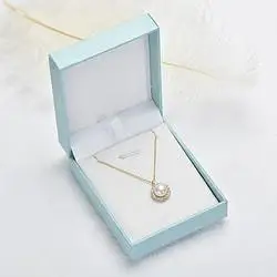 cranepearl蔻润珍珠映梦s925银78mm淡水珍珠吊链项链精美礼盒装