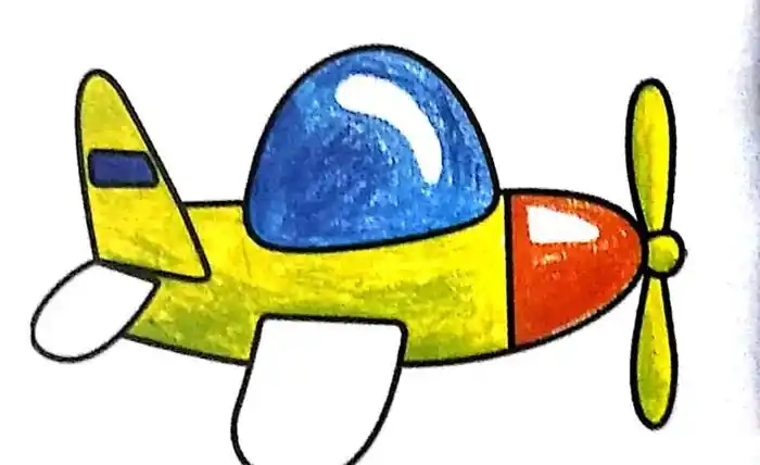简笔画纸飞机颜色简笔画纸飞机彩色