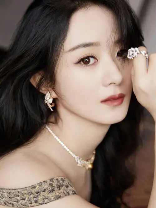 赵丽颖今天的一字肩抹胸豹纹连衣裙95衬得她好美呀性感优雅镜头感好