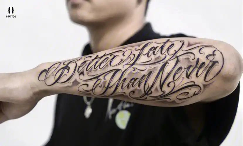 纹身  #英文花体字  #花体字纹身