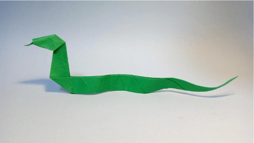 儿童折纸折成蛇 手工折纸大全-普车都