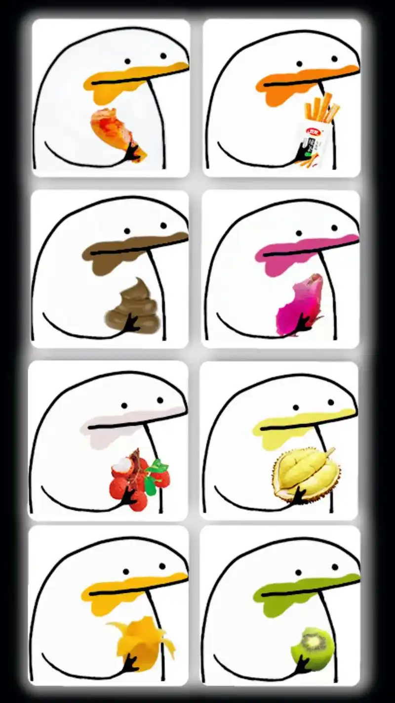 吃火龙果满嘴红表情包小恐龙.你吃火龙果了吗?