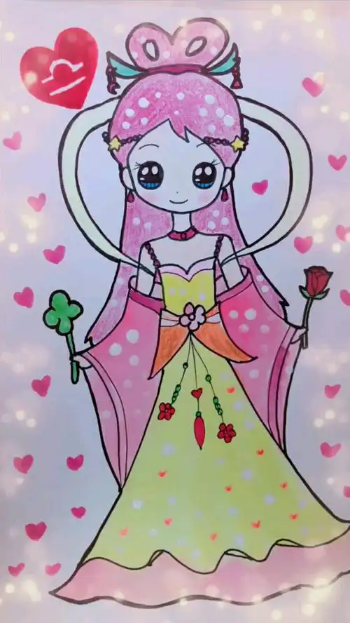 可爱小公主卡通画