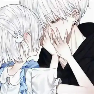 情侣头像动漫二次元一人一半稀有图片