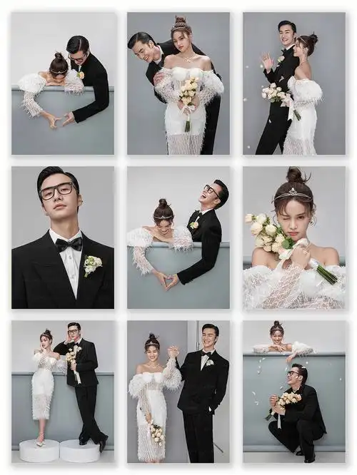 爱了75韩式婚纱照九宫格幸福感溢出屏幕
