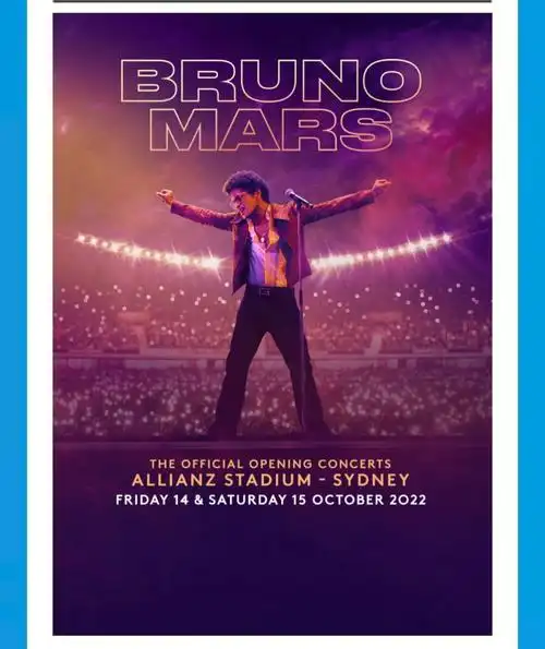 已出出票brunomars火星哥悉尼演唱会