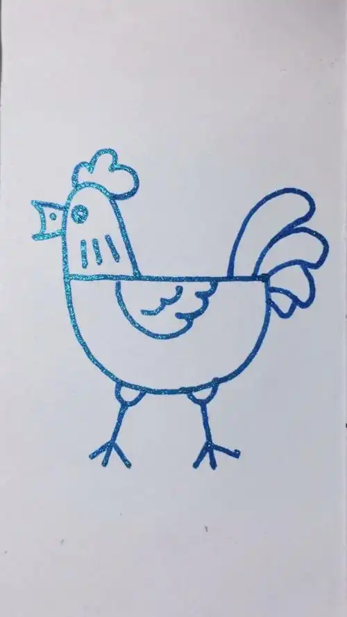 简笔画#学画大公鸡简笔画