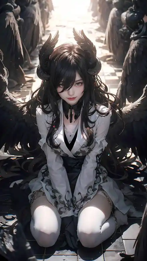 二次元美女ai绘画手机壁纸:魔女不知侵戒体,天花容易陨灵根_高清