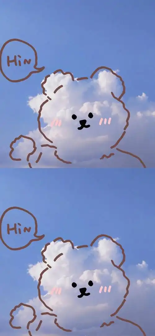 可爱小熊聊天背景壁纸