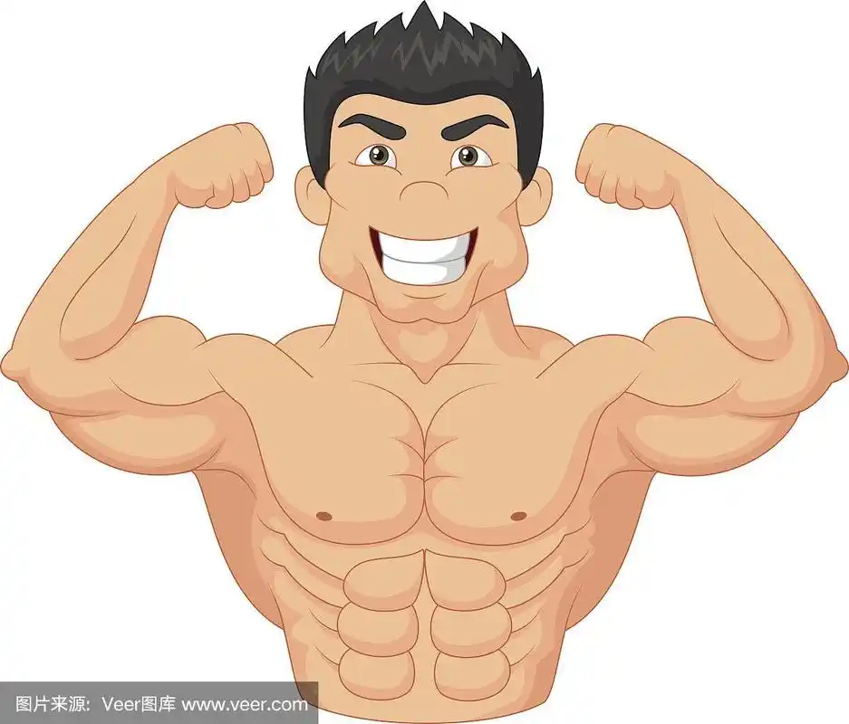 卡通健美运动员