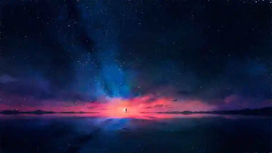 梦幻冰紫色星空壁纸