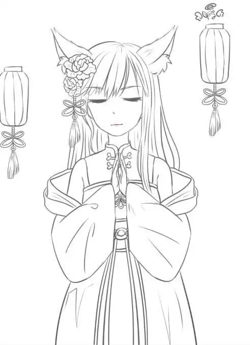 九尾狐简笔画碧月狐简笔画画北极狐的简笔画教程九尾狐的简笔画教程