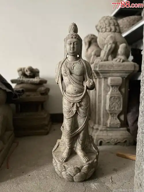 石雕佛像禅意佛像青石立式佛像