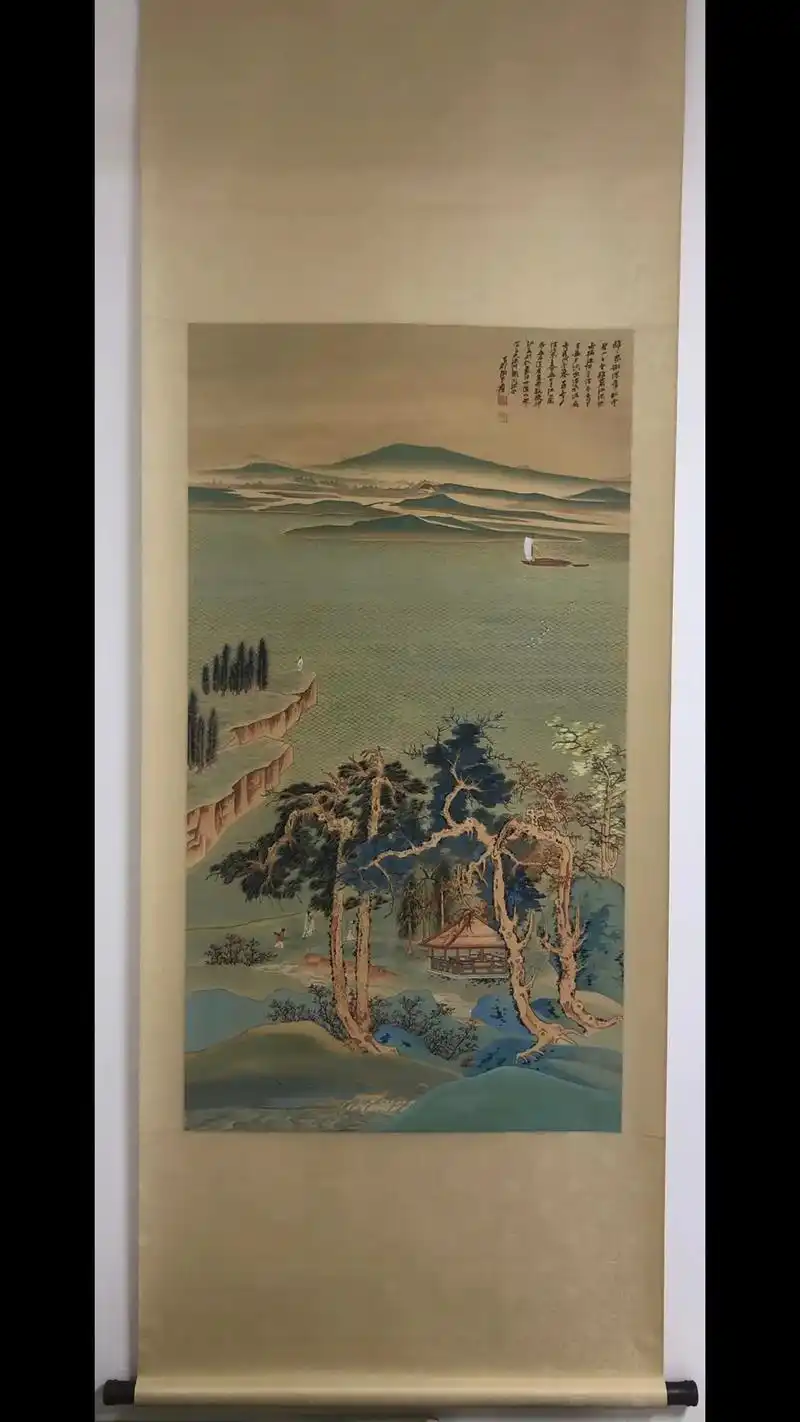 张大千山水,千里江山图#千里江山图 #传统文化 #山水画 - 抖音