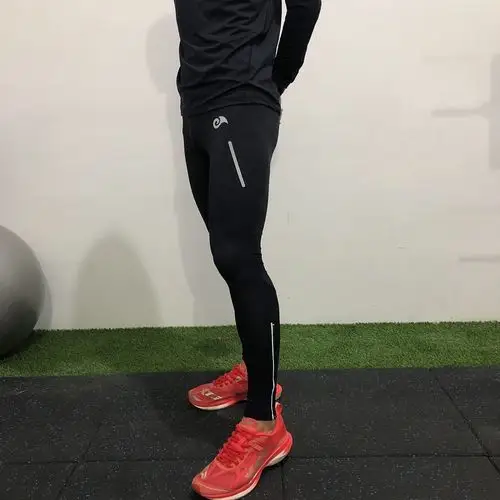 热销紧身裤男运动训练弹力保暖