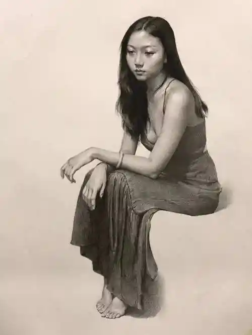 122幅美院素描全身像,绝了!