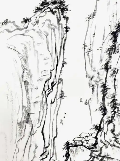 国画山水步骤图