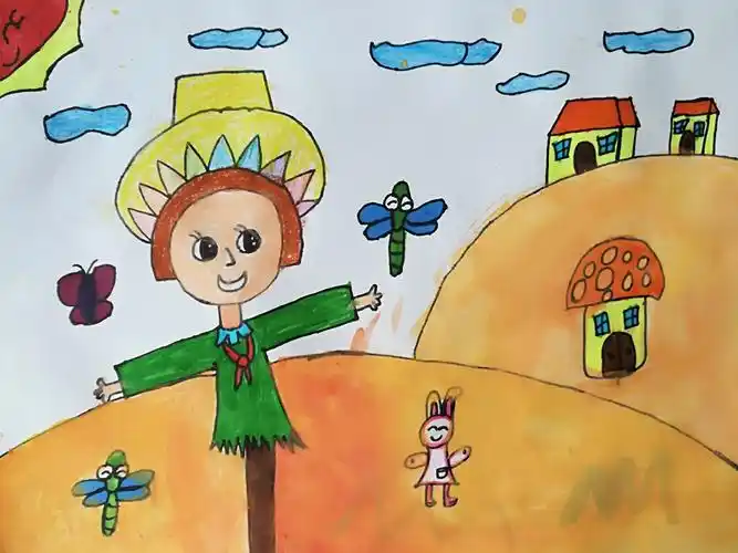 儿童画班创意美术精品集《秋天的童话》