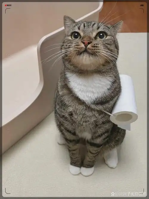 你洗完盆忘记倒猫砂了,憋不住了要! 	  #我要上热门