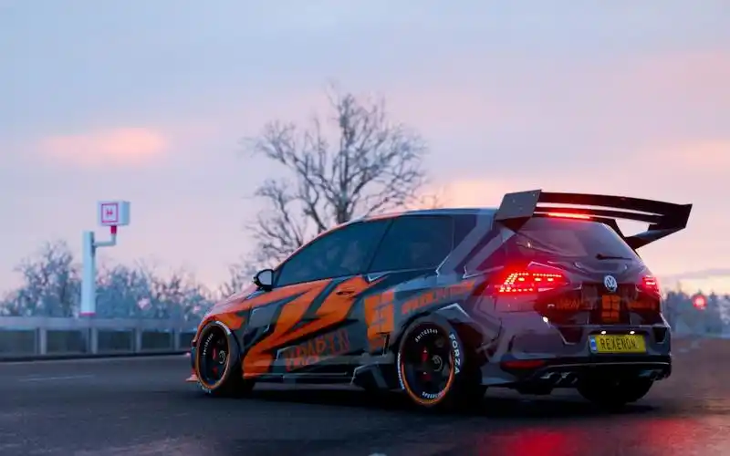 爆改高尔夫实至名归?大众golf r rocket bunny套件改装试驾【极限竞速