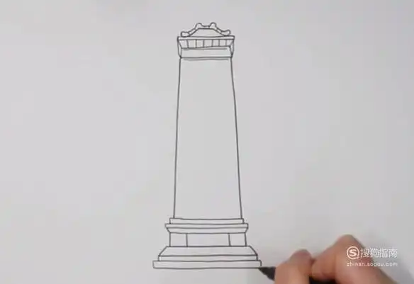 人民英雄纪念碑儿童简笔画