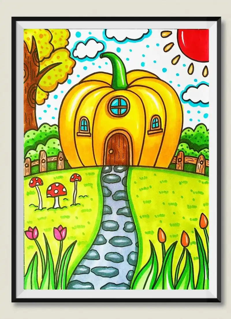 童话世界#儿童画 #少儿美术 #简笔画 # - 抖音