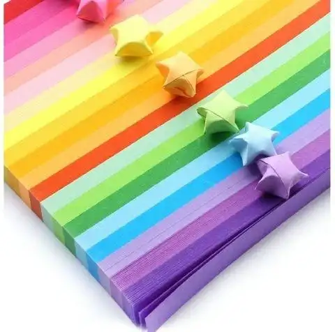 折星星的纸1000张彩色星星折纸条许愿幸运星手工折星星的纸小星星纸条