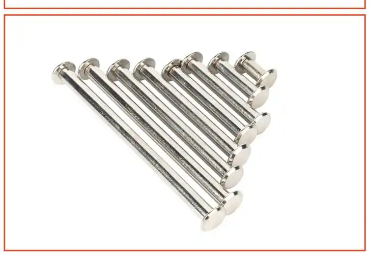 柳钉帐钉镀镍子母铆钉账本钉相册对接对锁螺丝子母钉卯钉m4m5