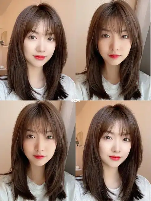 蓬松免打理的女生中长发发型齐肩锁骨发