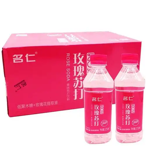 名仁名仁苏打水瓶装饮料整箱水蜜桃果味饮料桃汁饮料375ml24瓶低糖