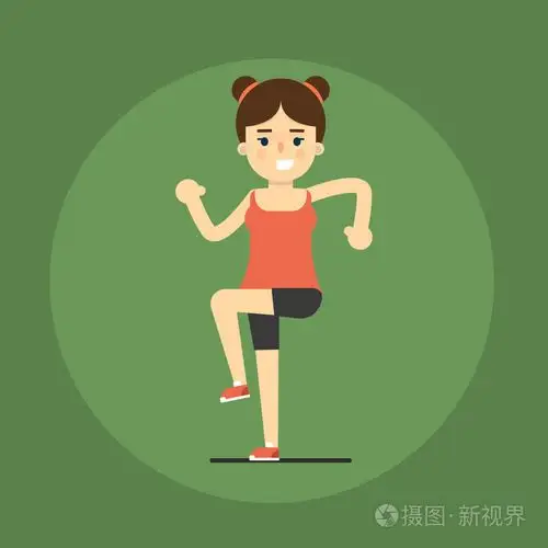 微笑健身女孩做运动