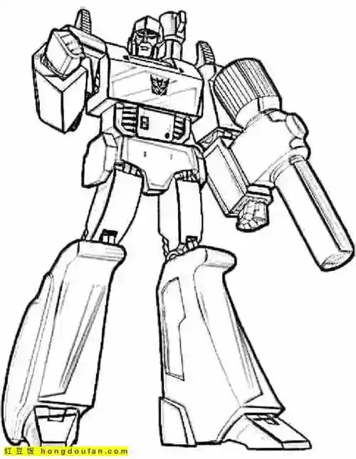 填色大全,填色游戏,填色画,威震天,巨无霸,惊破天,打印,擎天柱,最后的