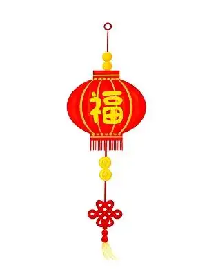 彩色手绘卡通灯笼新年元素灯笼元素png素材