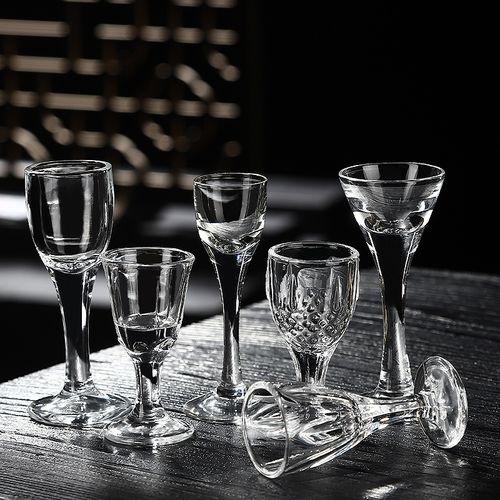 酒杯玻璃小酒杯酒子弹高脚杯一口一两白酒杯酒盅白酒杯