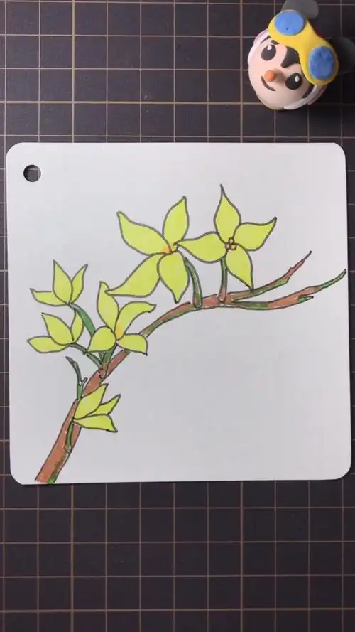 怎样画迎春花简笔画?