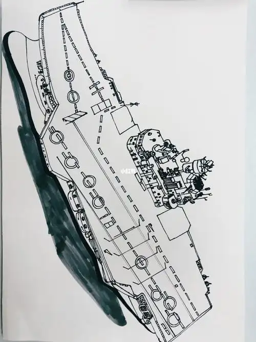 航空母舰简笔画 航空母舰简笔画儿童画