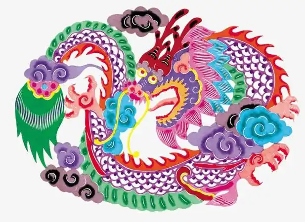 龙的剪纸方法图解中国传统的龙剪纸中国传统刻纸剪纸兴趣爱好剪纸最