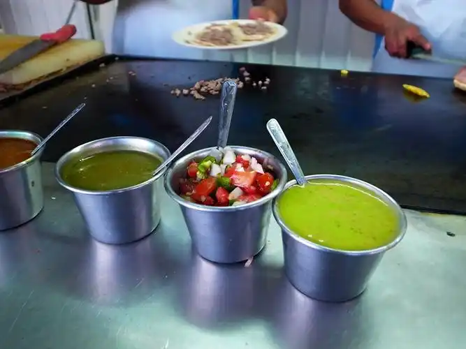 任加的不同salsa医,有辣,有牛油果,有酸瓜