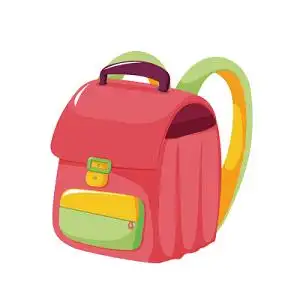 卡通三角尺书包学习用品素材