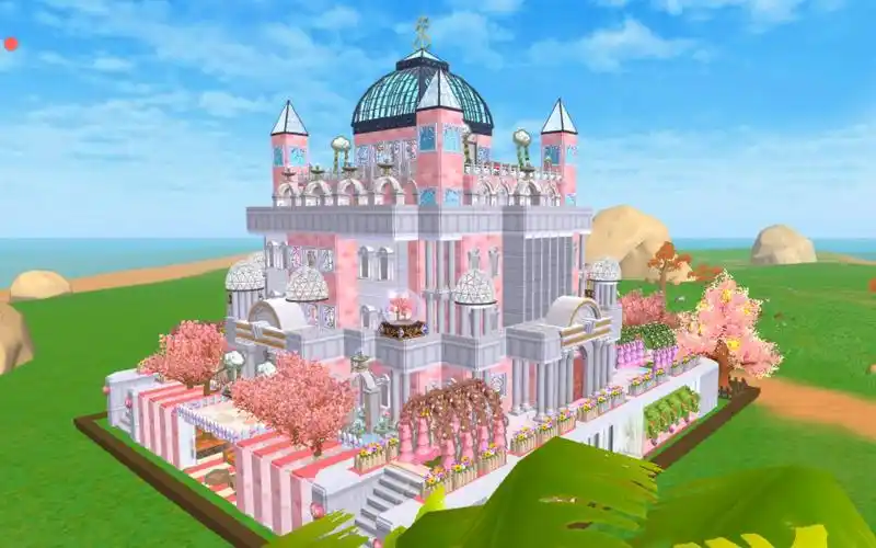 创造与魔法郁金香建筑团-莳月雾-艾莲城堡_哔哩哔哩_bilibili