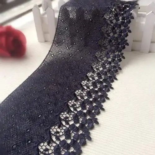 黑色蕾丝布料衣料高档y衣服裙子裤子装饰镂空蕾丝边丝带布料辅料 - 迎