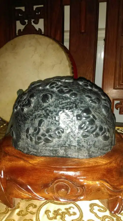 一对灵璧天然圆珍珠石珍品