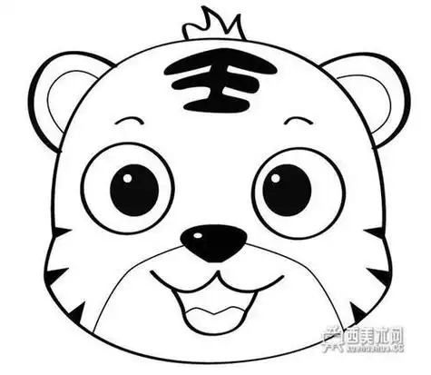 老虎简笔画的头