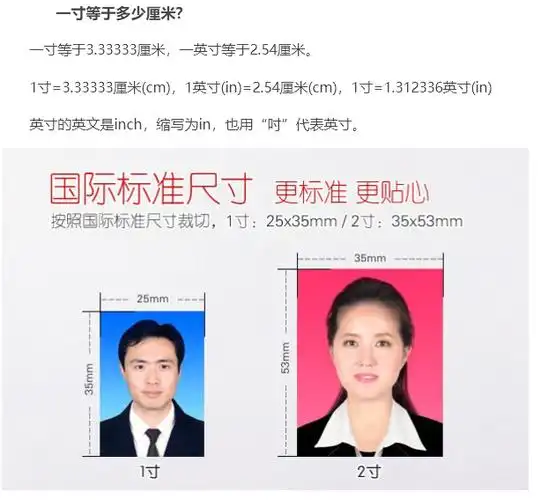 权威解读1寸照片尺寸国际标准,附手机制作教程和换算器